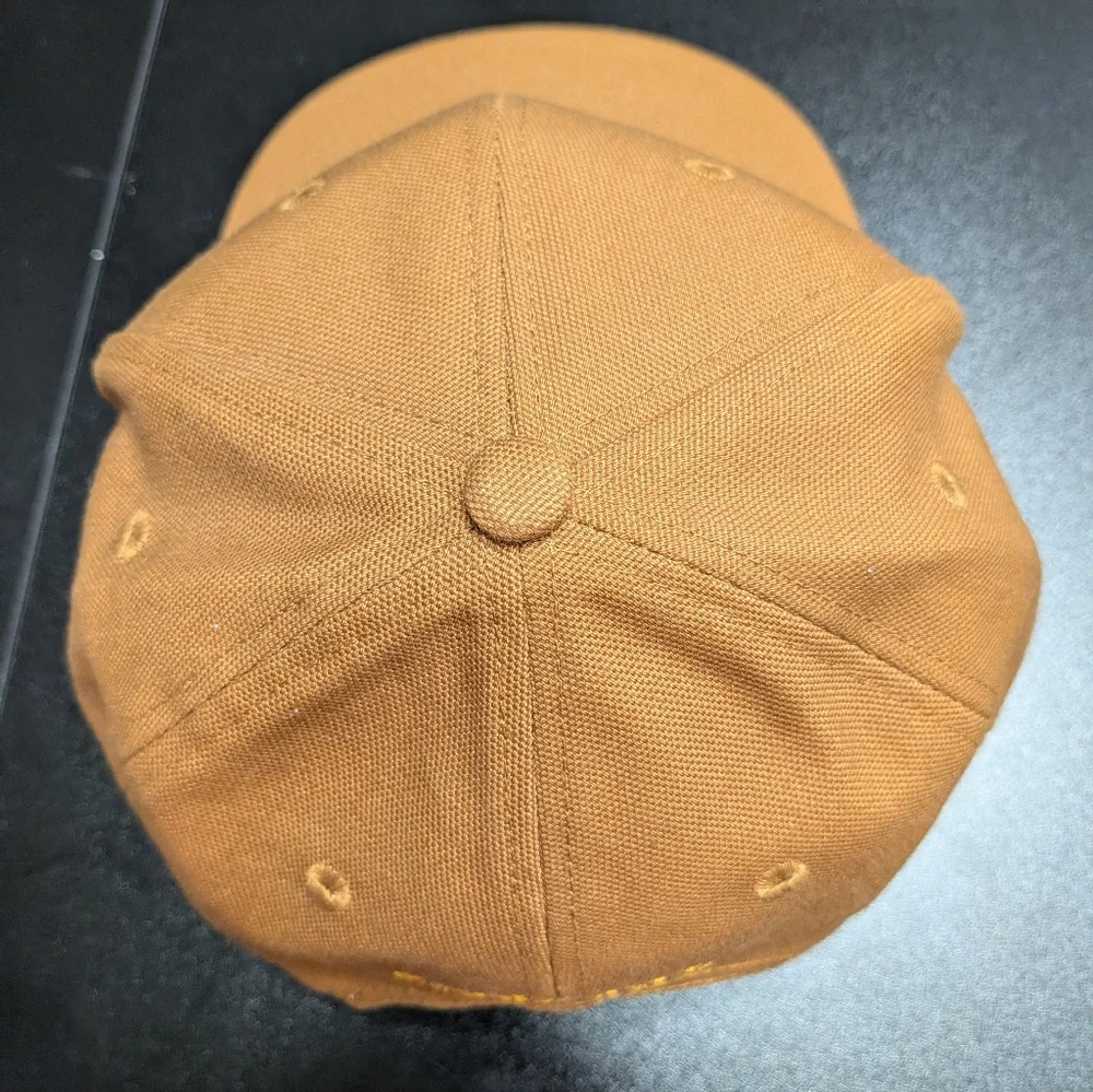 Carhartt Ashland Brown Duck Canvas Hat Snapback Flat Brim Workwear Outdoor Cap